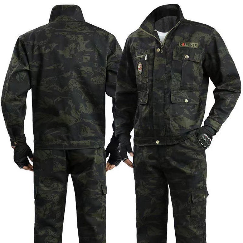 Camouflage Suit Men'S Military Training Uniform New Men'S Multi-Pocket Workwear Wear-Resistant Construction Site Worker Labor Protection Work Clothes - Image 3